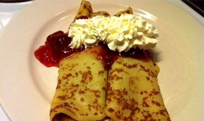 Блинчики с творогом в микроволновке