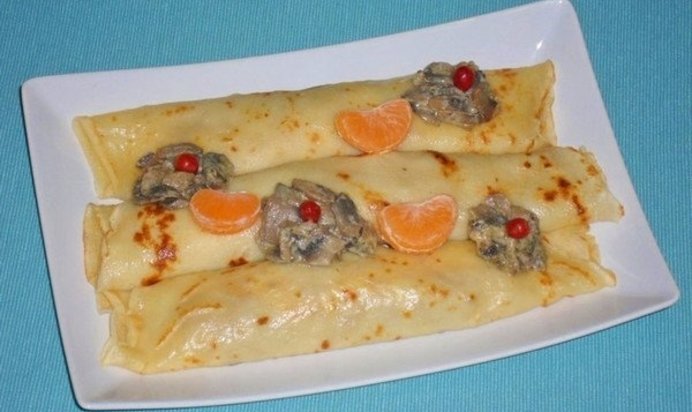 Заварные блинчики с начинкой