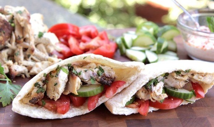Домашняя шаурма с курицей
