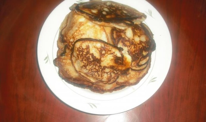 Оладьи с яблоками на кефире