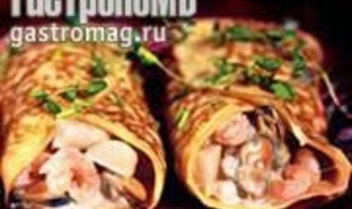 Блины с морепродуктами