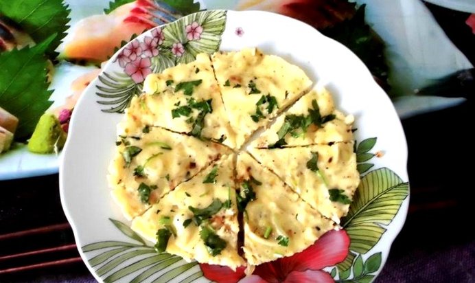 Омлет с луком