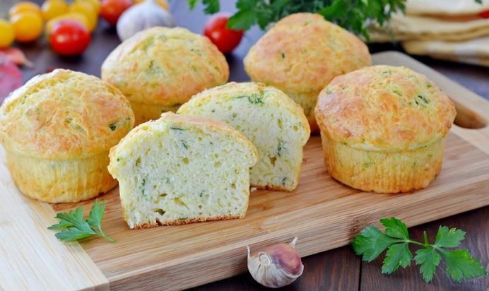 Сырно-кабачковые кексы