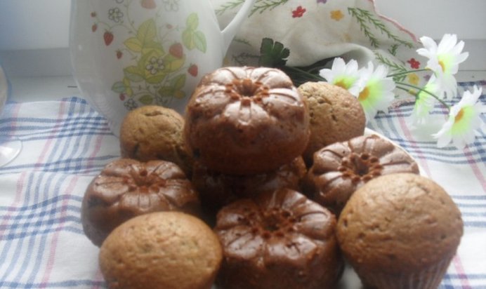 Кексы с ежевикой