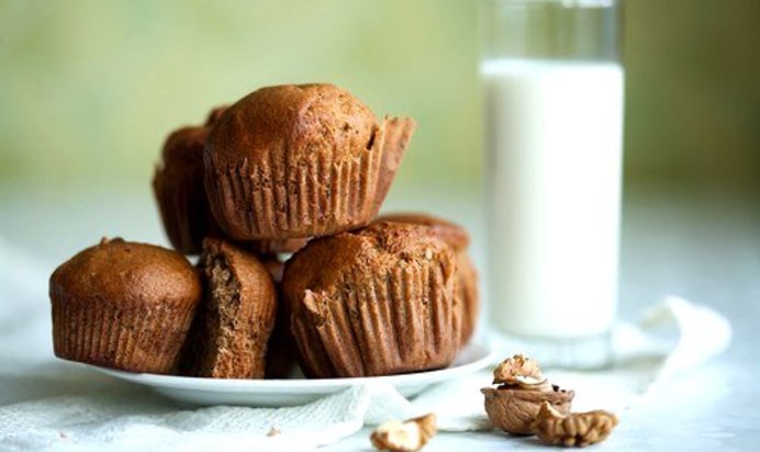 Тыквенные маффины с грецкими орехами