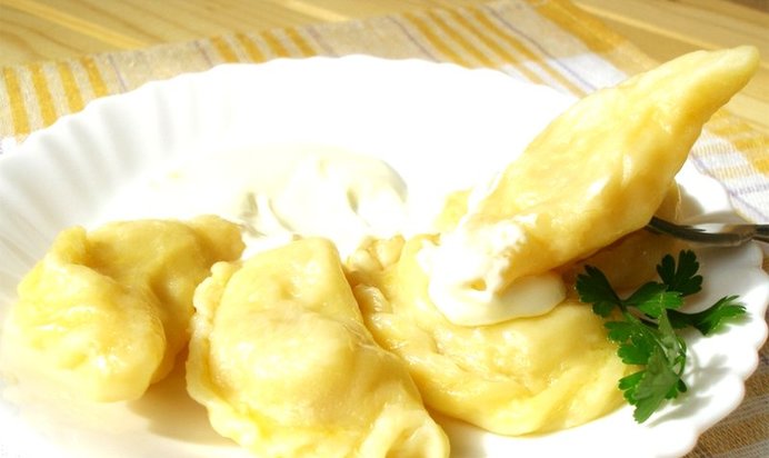 Вареники с творогом солёные