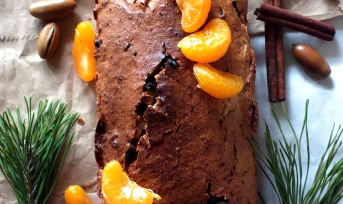 Мандариновый рождественский кекс