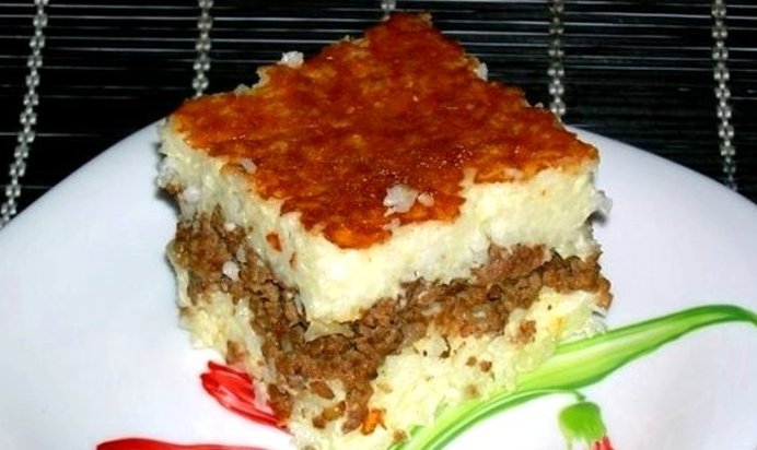 Запеканка рисовая с мясом