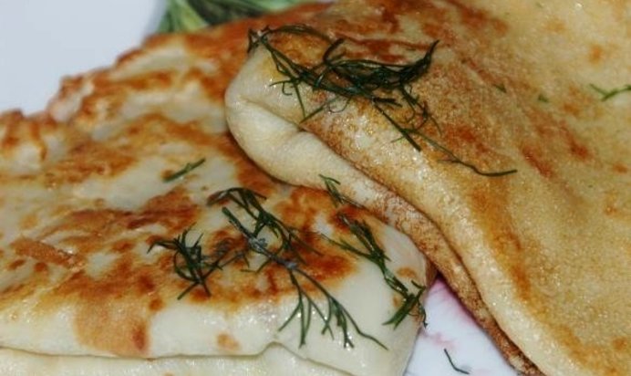 Блинчики с ливерной колбасой