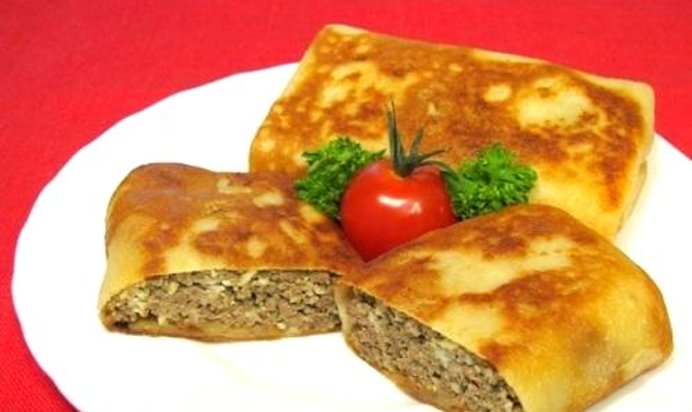 Блинчики с говяжьей печенью