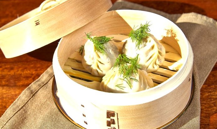 Манты с грибами