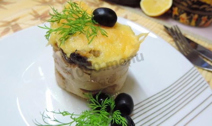 Куриные маффины с гречкой и грибами