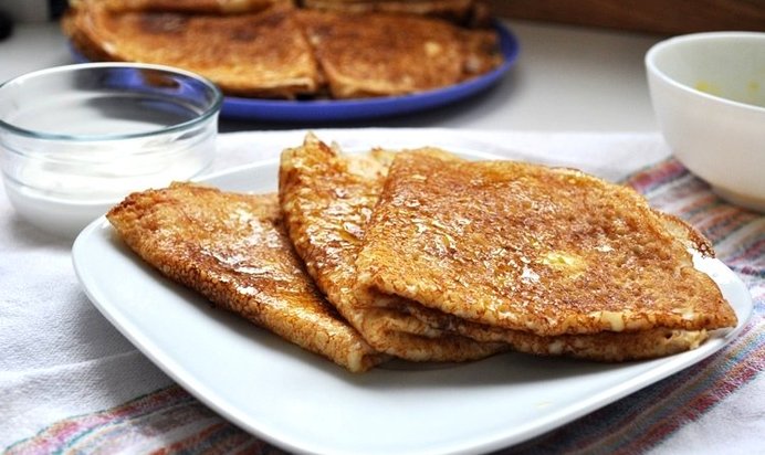 Блинчики заварные на кефире