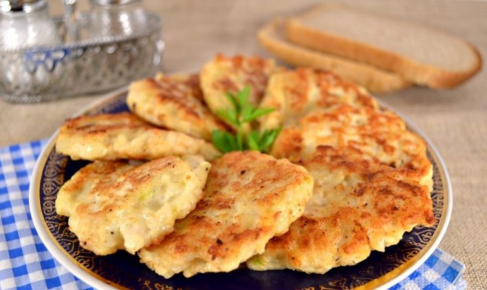 Оладьи куриные с рисом