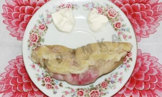 Вареники с малиной