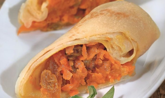 Блинчики с морковью и курагой