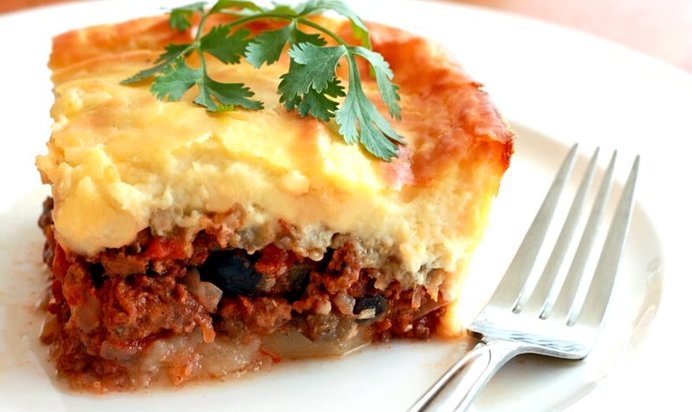 Запеканка картофельная с баклажанами