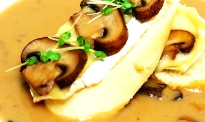 Грибной крем-суп с вином