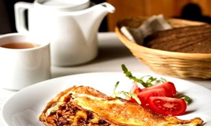 Омлет с лисичками