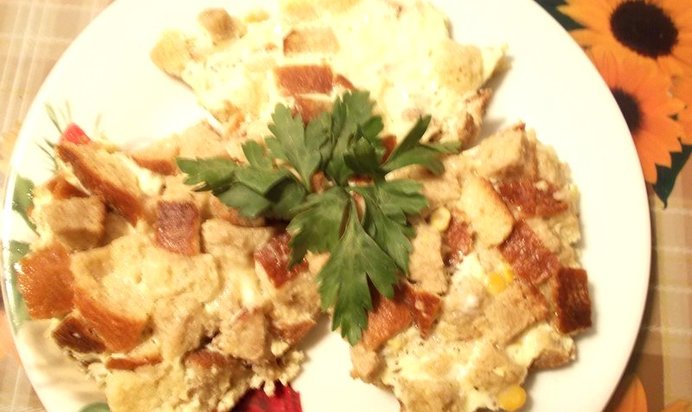 Хлебный омлет