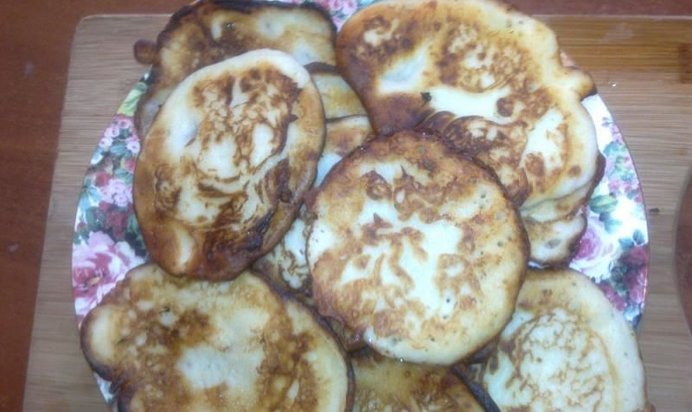 Оладьи с сыром на кислом молоке