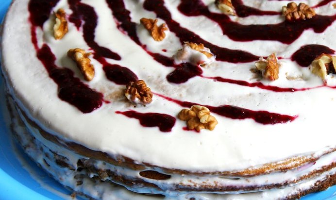 Медовый торт со сметанным кремом