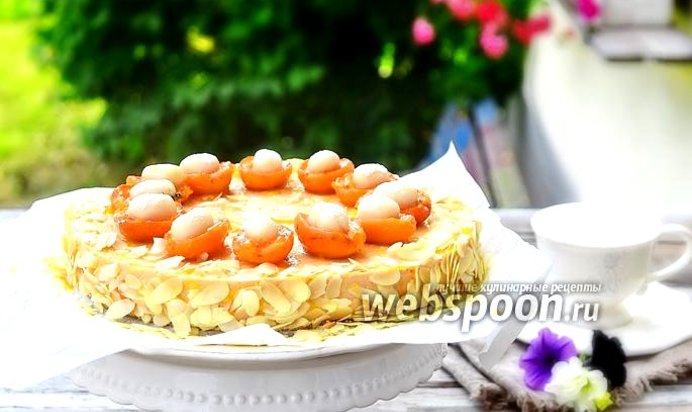 Филадельфия-абрикосовый торт с марципаном