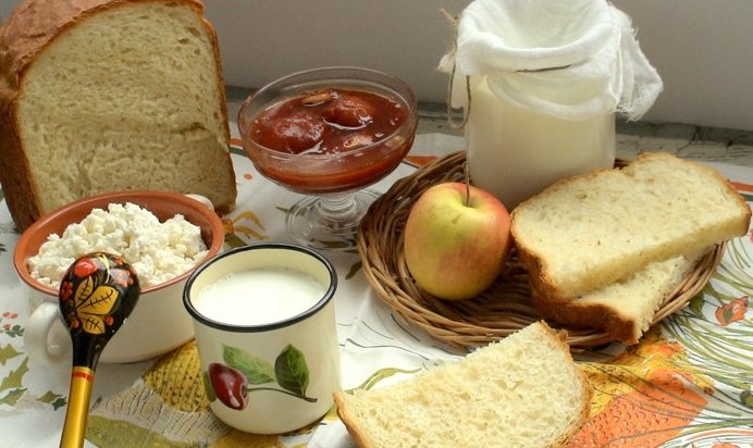 Пшенично-рисовый хлеб на твороге