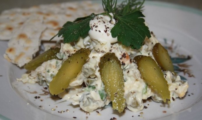 Оливье с куриной грудкой