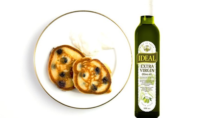 Оладьи с голубикой