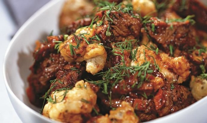 Рагу из телятины с клецками