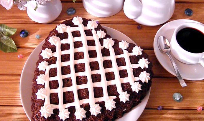 Торт в виде сердца