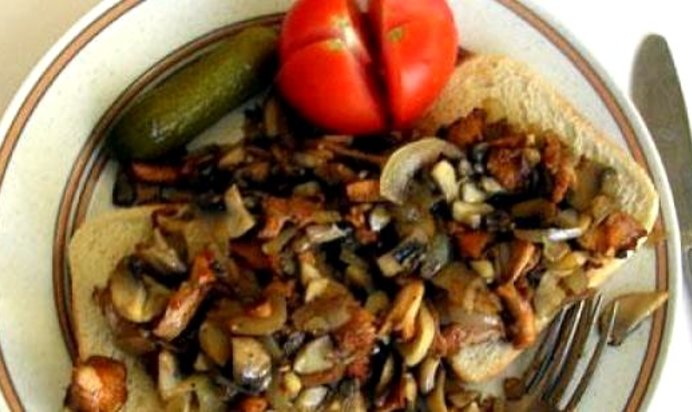 Сэндвич с грибами