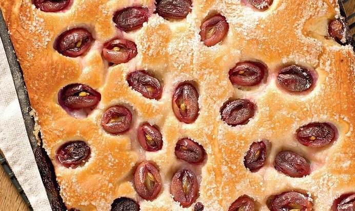 Фокачча с виноградом