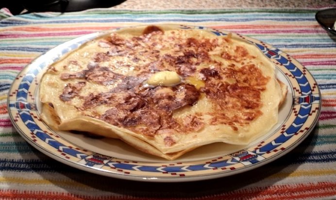 Блинчики на молоке с творогом