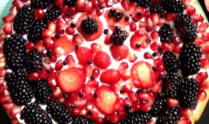 Йогуртовый кекс с ягодами