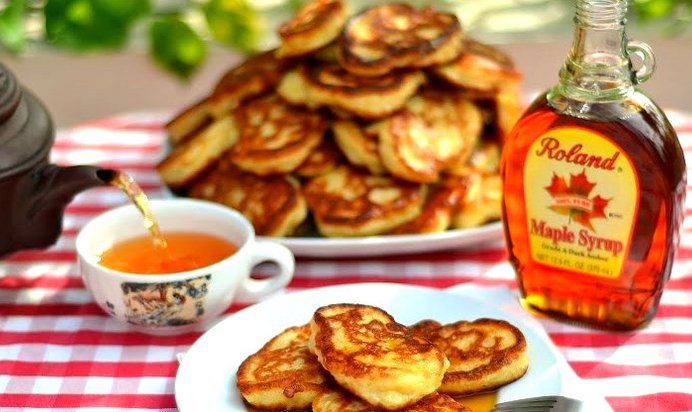 Дрожжевые оладьи на молоке