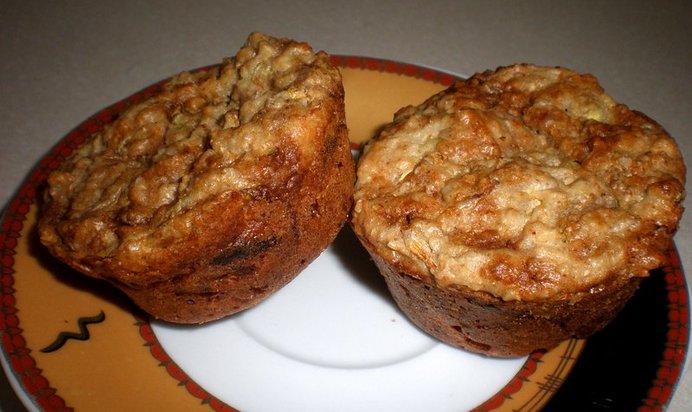 Яблочно-кабачковые маффины