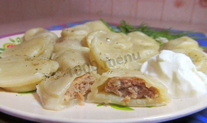 Пельмени из заварного теста