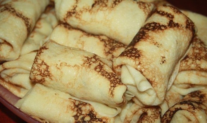 Блинчики с рубленой курицей и луком