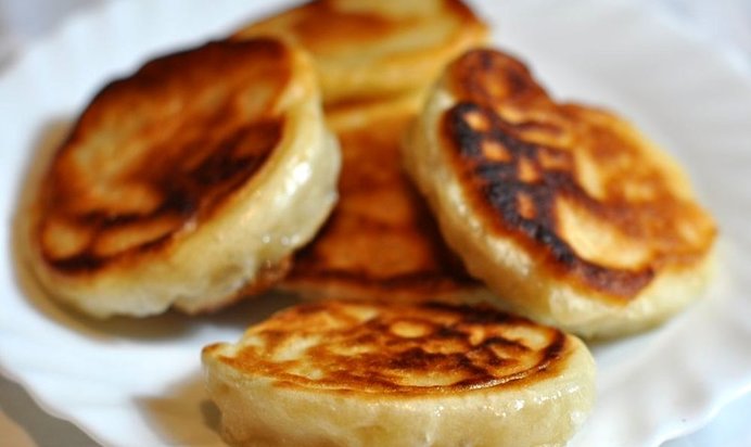 Постные оладьи на дрожжах