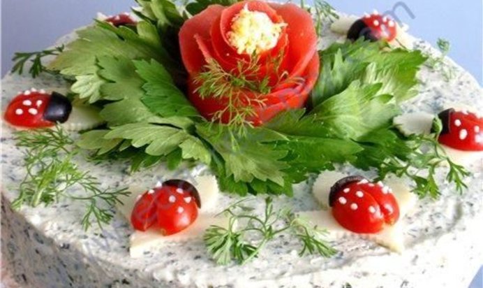 Хлебный торт на день рождения