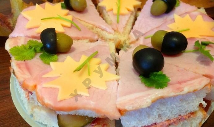 Бутербродный торт