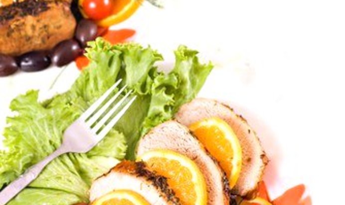 Свиное жаркое с апельсинами и хересом