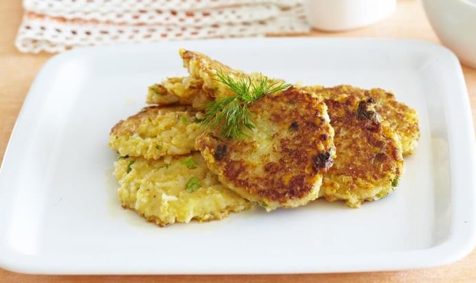 Рисовые оладьи с сыром