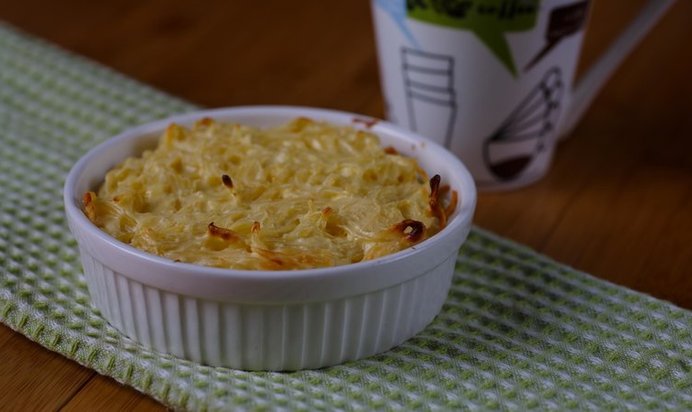 Запеканка из макарон с творогом