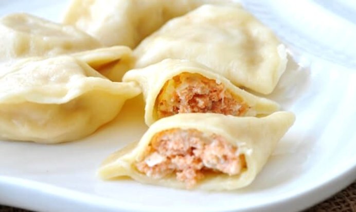 Пельмени с лососем