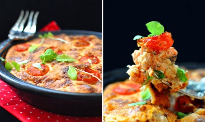 Рыбная запеканка под сырным суфле