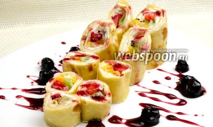 Блинчики с фруктовой начинкой