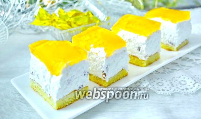 Творожный торт с желе